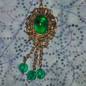 Long Gold costume necklace